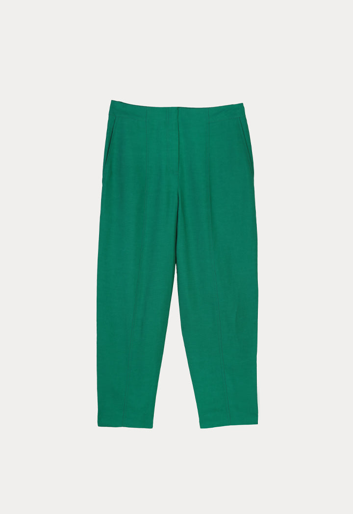 Choice Regular Fit Linen Pants Green