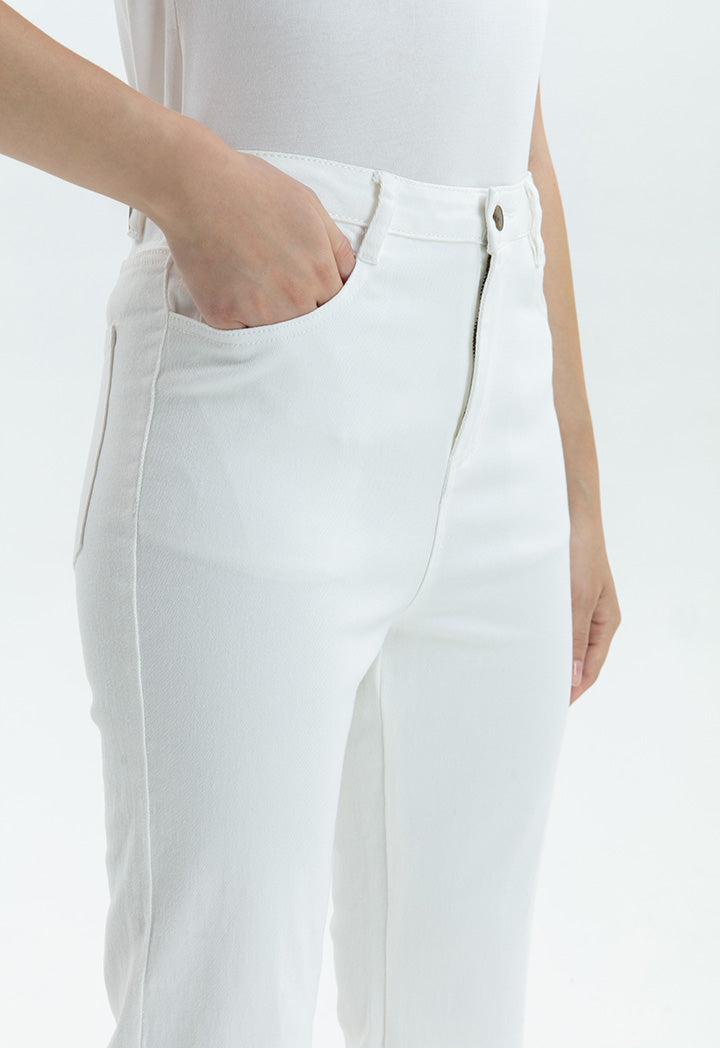 Choice Denim High Waist Trouser Off White