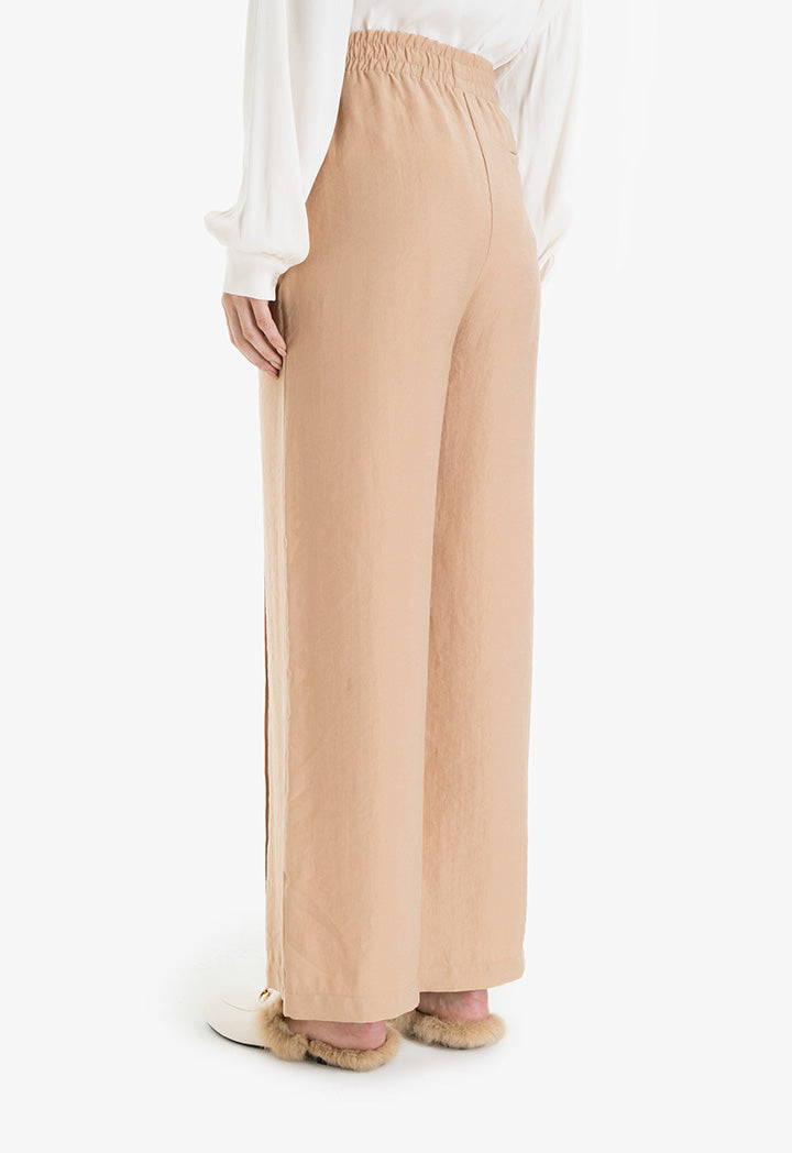 Choice Wide Leg Comfy Trouser Beige