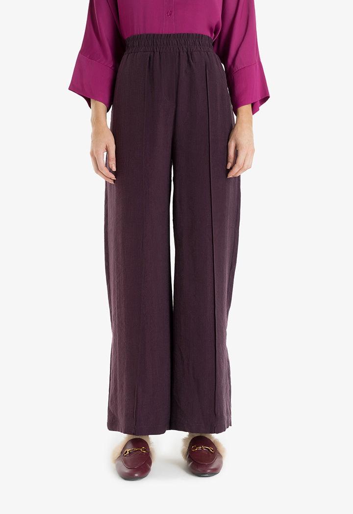 Choice Wide Leg Comfy Trouser Purple