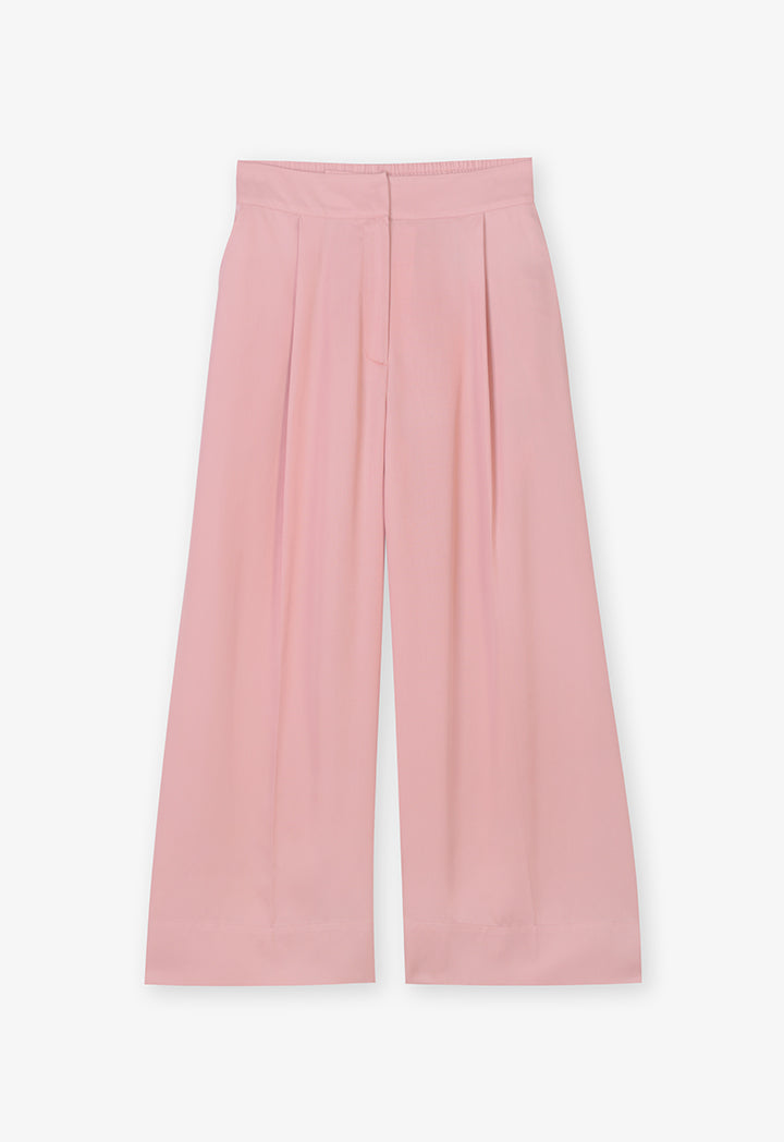 Choice Single Tone Straight Wide Legs Trouser Blush