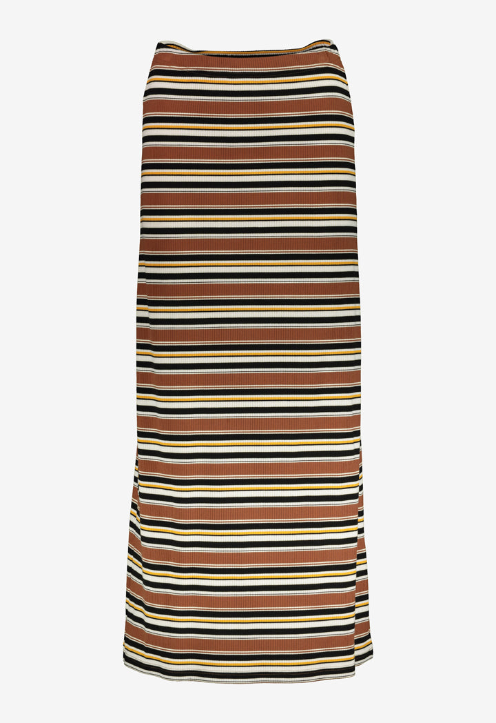 Choice Ribbed Stripes A-Line Skirt Multicolor