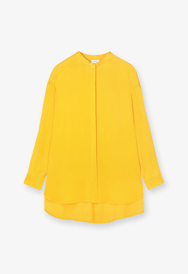 Choice Solid Long Sleeves Shirt Yellow