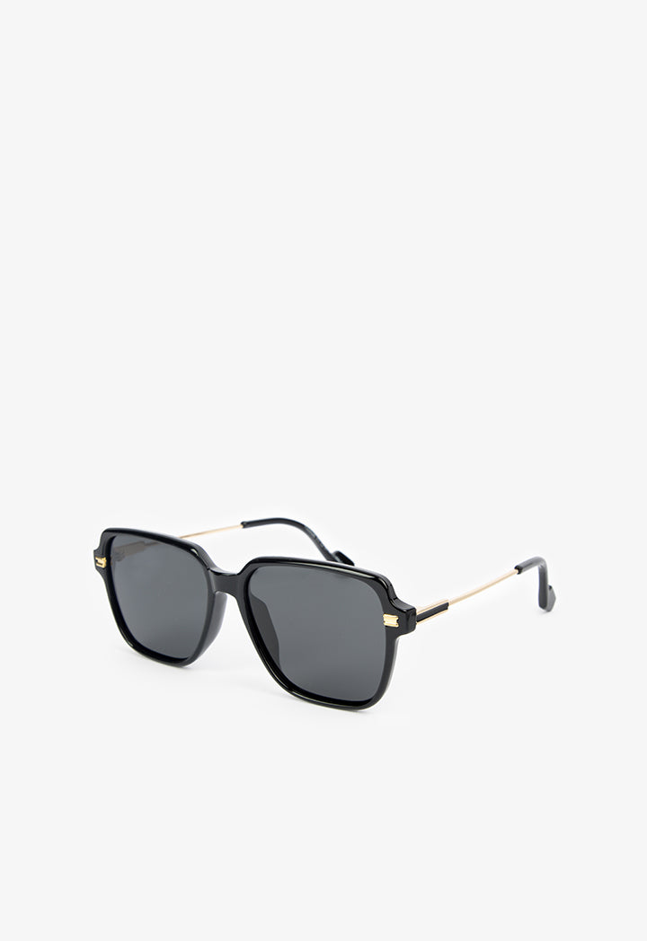 Choice Aviator Square Sunglasses Black