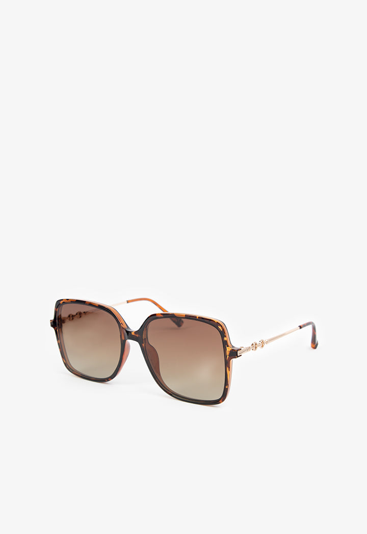Choice Oversize Square Sunglasses Brown