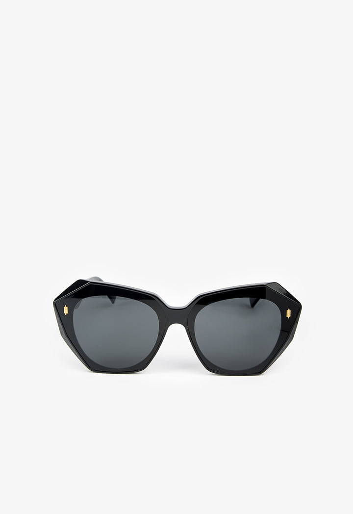 Choice Oversize Dark Cat Eye Sunglasses Black