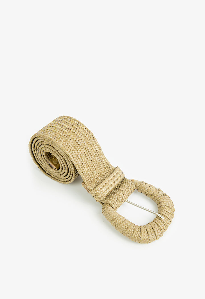 Choice Solid Braided Woven Belt  Camel