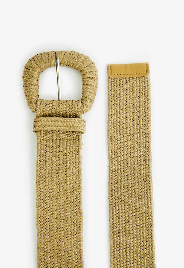 Choice Solid Braided Woven Belt  Camel