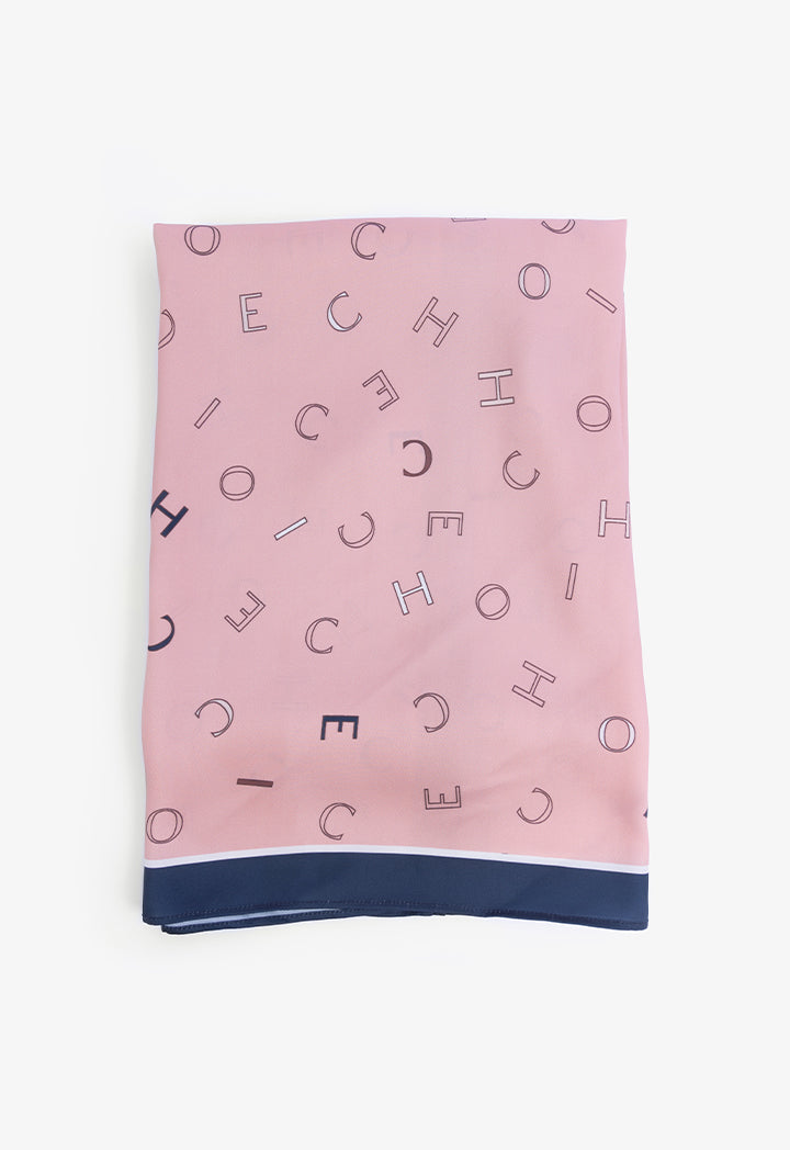Choice Letter Printed Scarf Print
