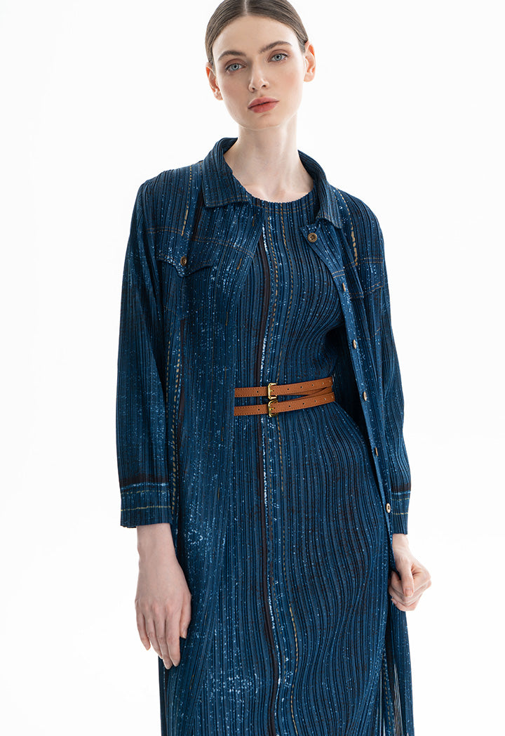 Choice Shirt Dress With Contrast Buttons Navy