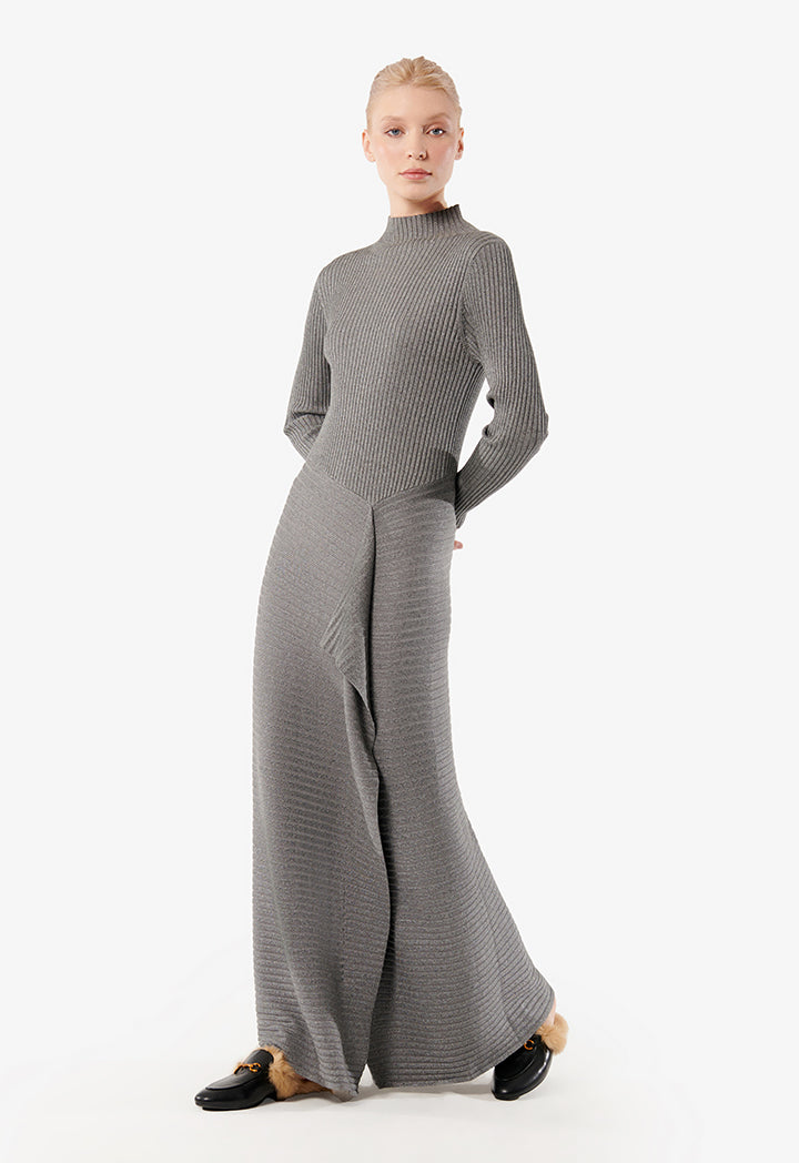 Choice Knitted Maxi Dress Grey
