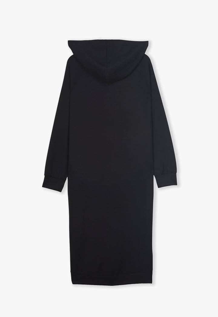 Choice Hooded Midi Dress Black