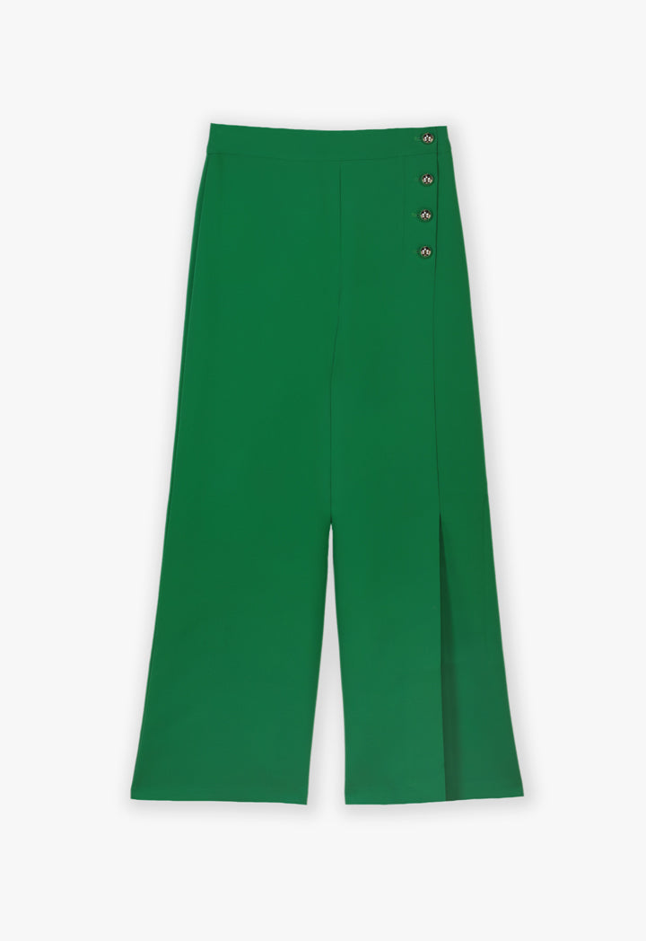 Choice Trousers With Metal Button Accessory Green