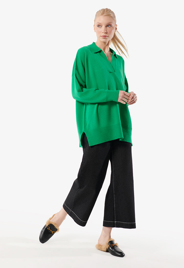 Choice Solid-Toned Sweatshirt Green
