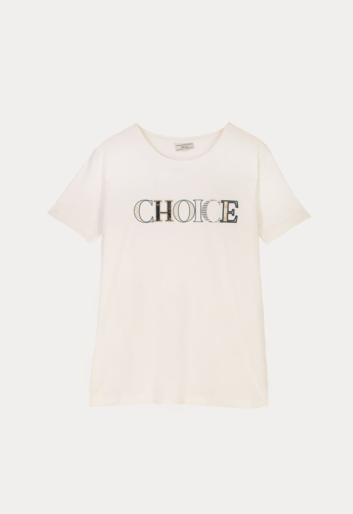 Choice "CHOICE"  Text T-Shirt Offwhite