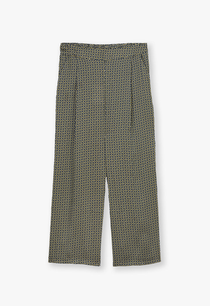 Choice Geographic Pattern Trousers Navy