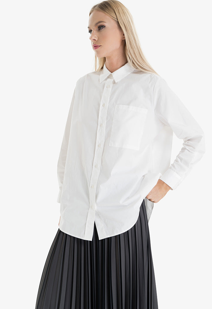 Choice Oversize Classic Solid Shirt Offwhite