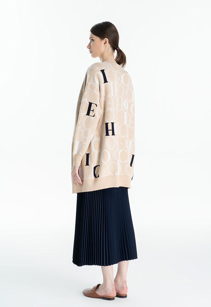 Choice Logo Printed Jacket Beige