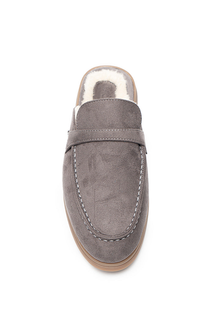 Choice Solid Slip On Mules Grey