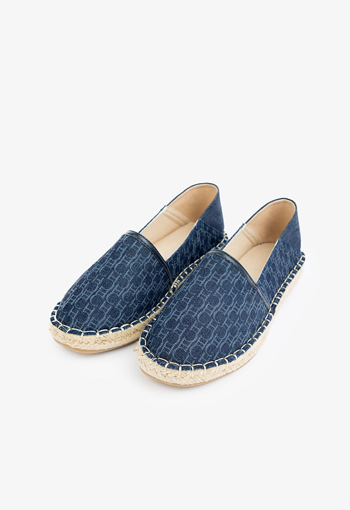 Choice Printed Loafer Shoes Navy