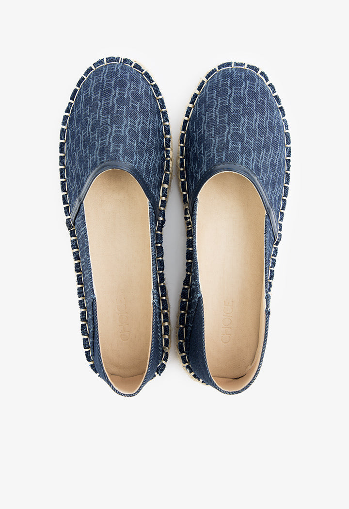 Choice Printed Loafer Shoes Navy
