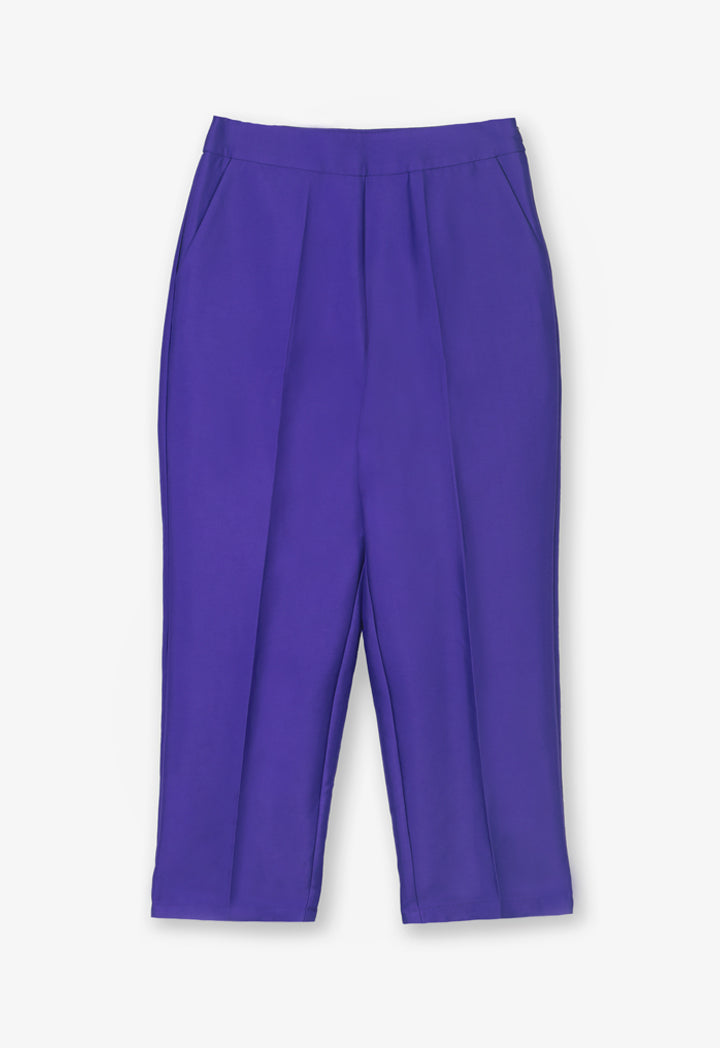 Choice Long Solid Formal Trousers Purple