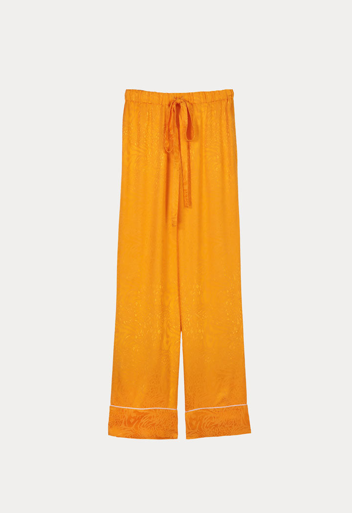 Choice Orange Textured Trouser Orange