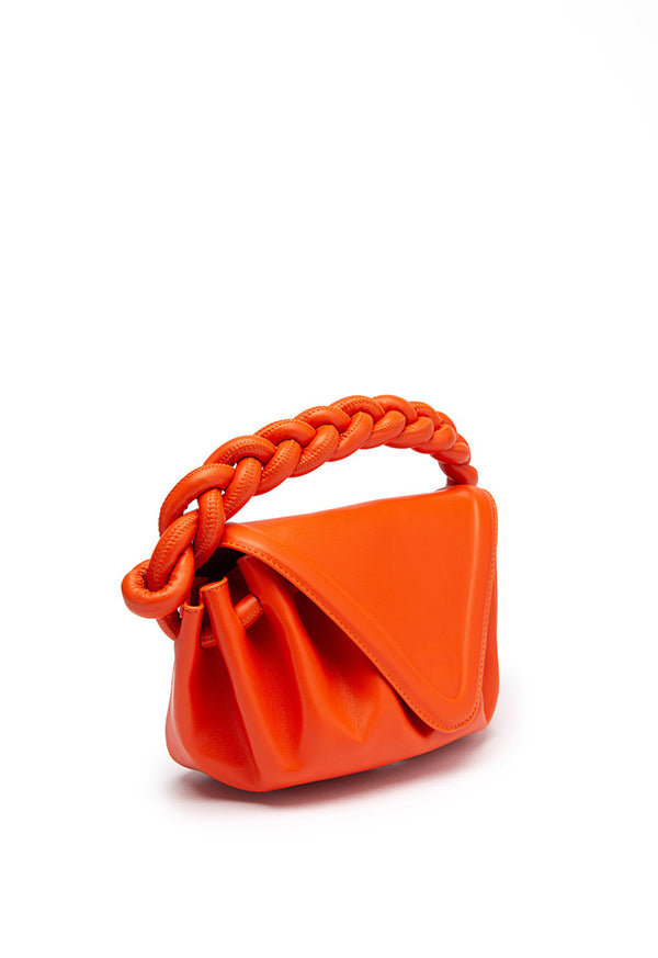 Choice Flap Top Ruched Handbag Coral