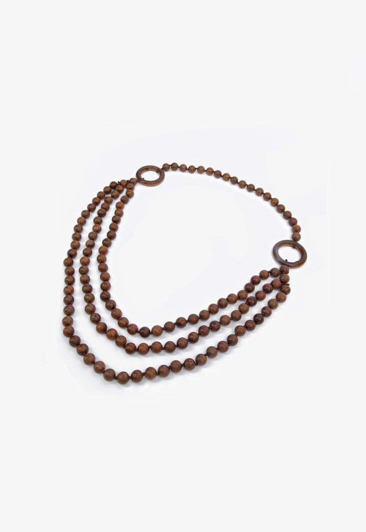 Choice Bead-Embellished Necklace Brown