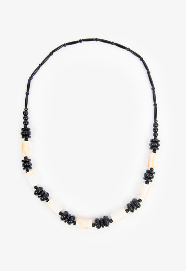 Choice Bead-Embellished Necklace Black