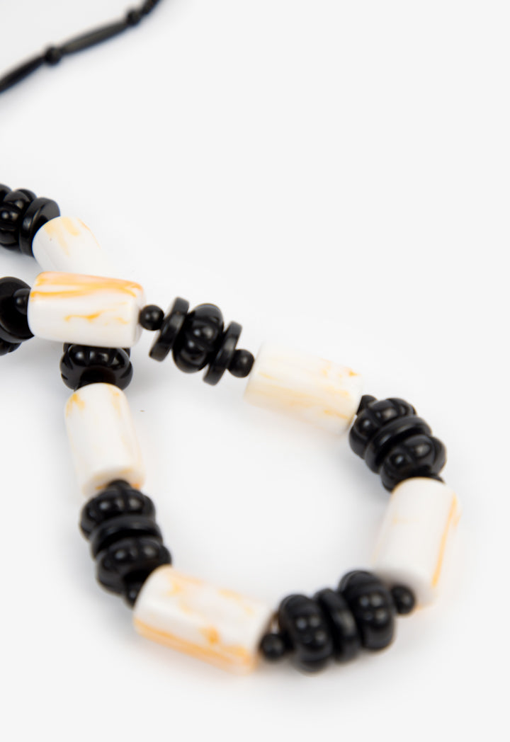 Choice Bead-Embellished Necklace Black