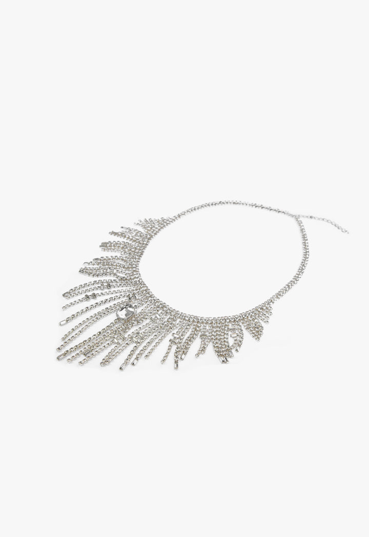 Choice Necklace With Tassel Embellishment Silver