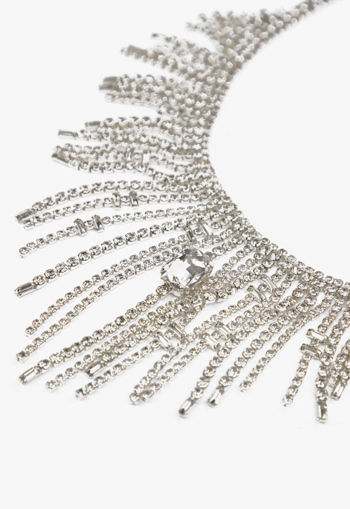 Choice Necklace With Tassel Embellishment Silver