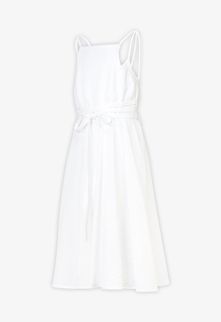 Choice Kids Solid Sleeveless Dress Off White