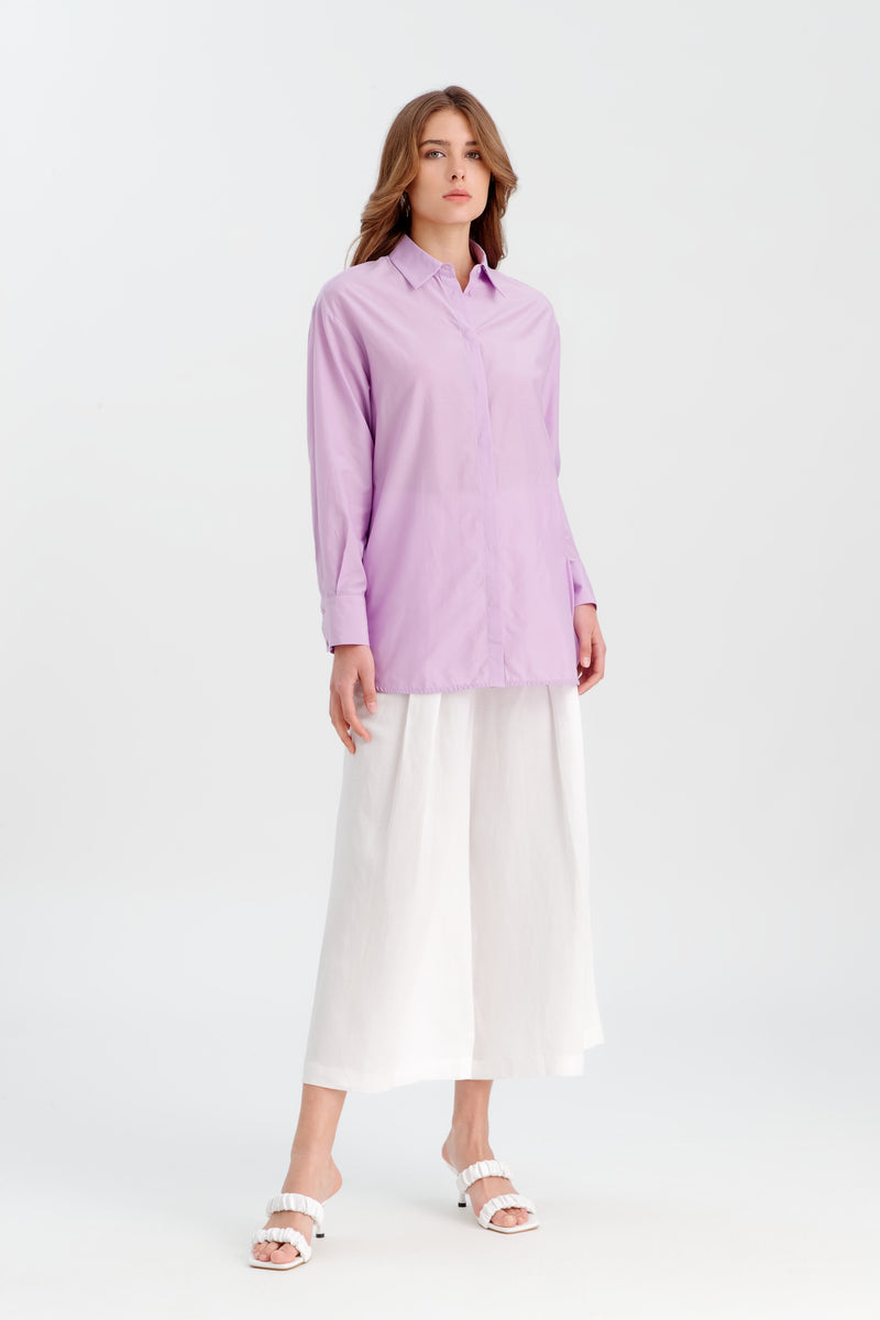 Choice Basic Poplin Shirt Lilac