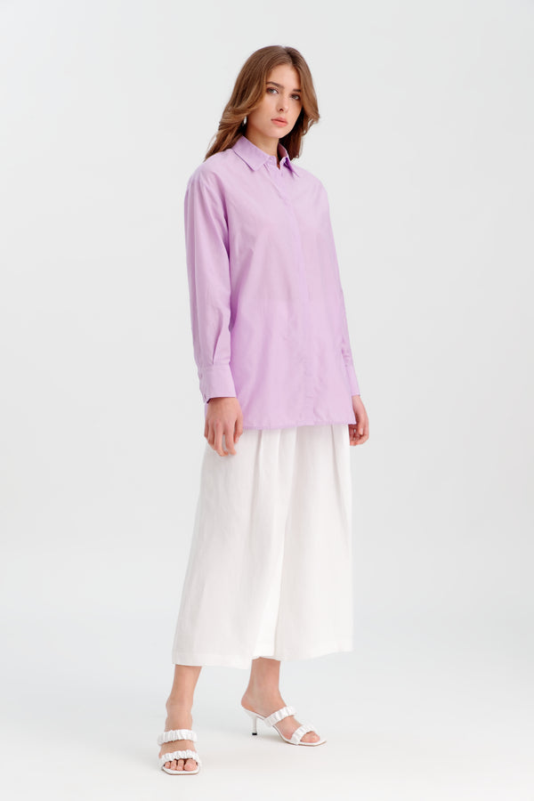Choice Basic Poplin Shirt Lilac