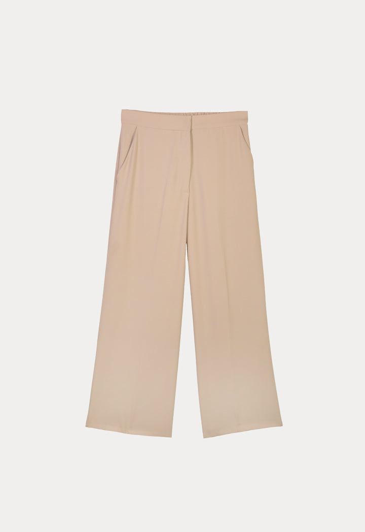Choice Solid Palazzo Trouser Beige