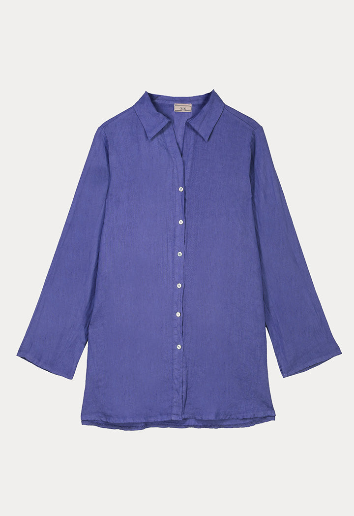 Choice Textured Look Classic Shirt Purple