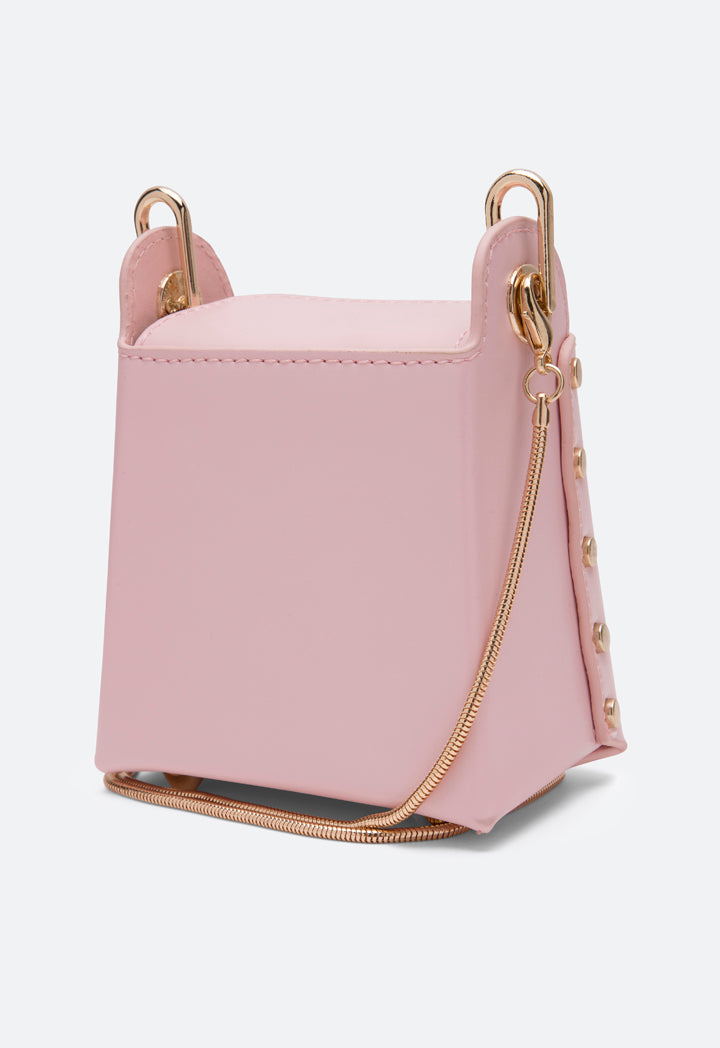 Choice Mini Magnetic Closure Bag Pink - Wardrobe Fashion