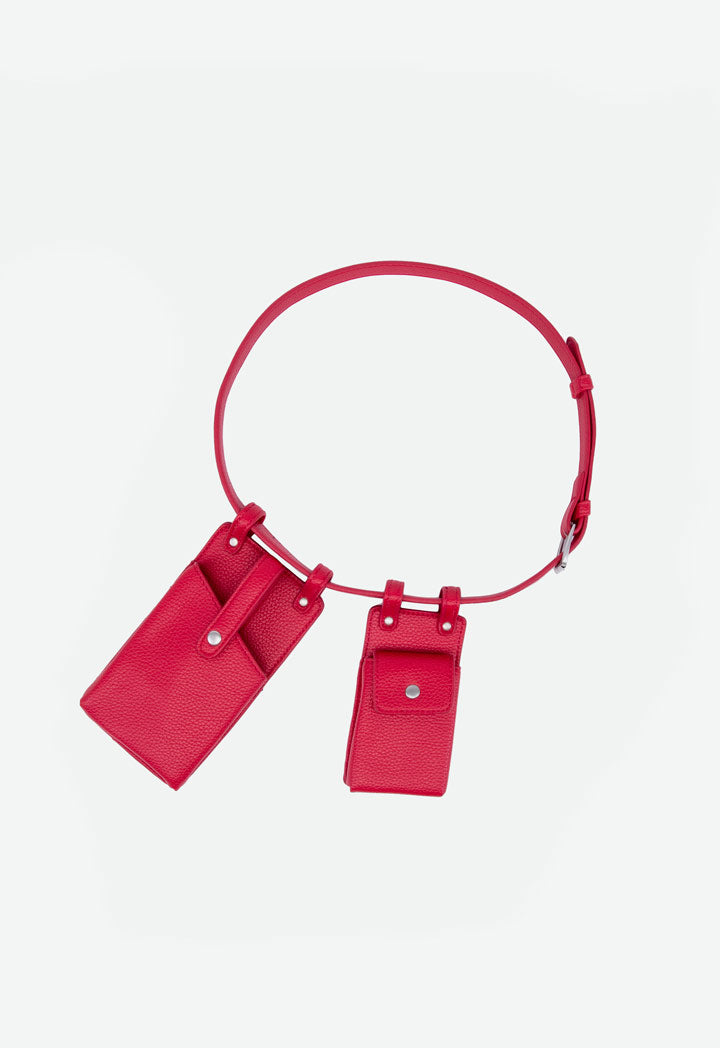 Choice Double Pocket Belt Bag Red
