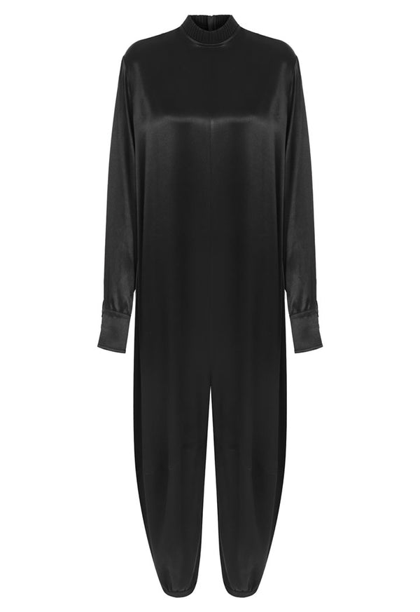 Nu Long Sleeve Relaxed Fit Jumpsuit Black