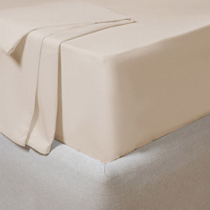 Chakra Bamboo Classic Fitted Sheet Kng 200X200Cm Sand Beige