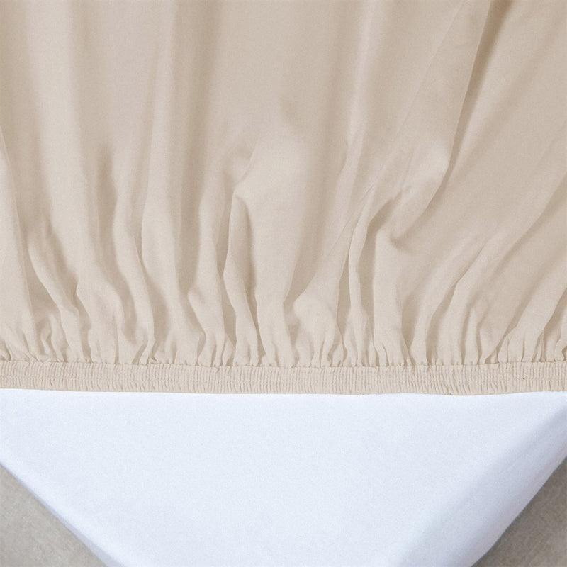 Chakra Bamboo Classic Fitted Sheet Kng 200X200Cm Sand Beige