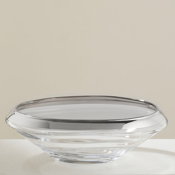 Chakra Gilded Decorative Bowl Silver/Transparente