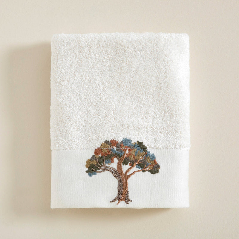 Chakra Cedilha Towel 50X90 cm Ecru
