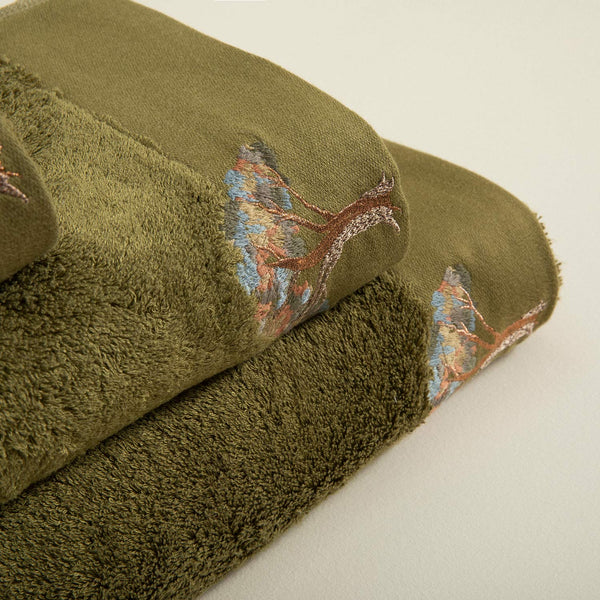 Chakra Cedilha Towel 50X90 cm Khaki