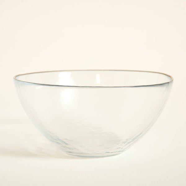 Chakra Ice Bowl Silver Rim 16 cm Silver/Transparente