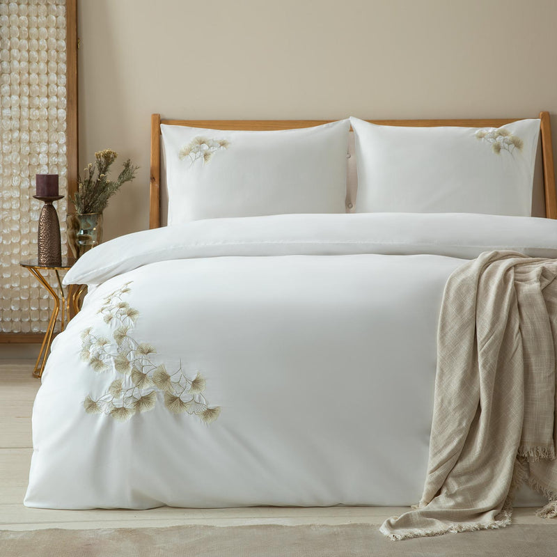 Chakra Ianca Duvet Cover Set Kng 230X220 cm Ecru