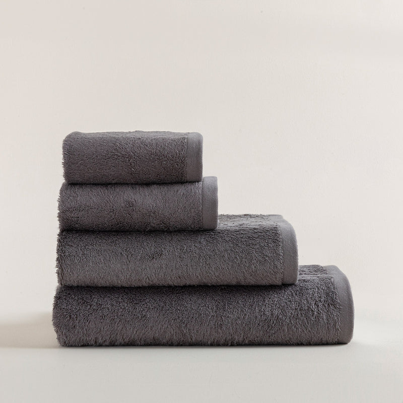 Chakra Solid Hand Towel 33X33Cm Dark Grey