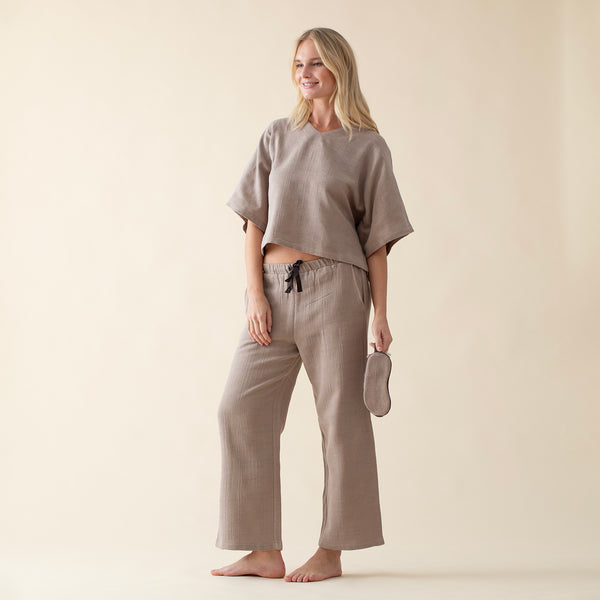 Chakra Castano Woman Pyjamas Set Brown